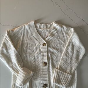 Bluenotes Cream Cable Knit Cardigan